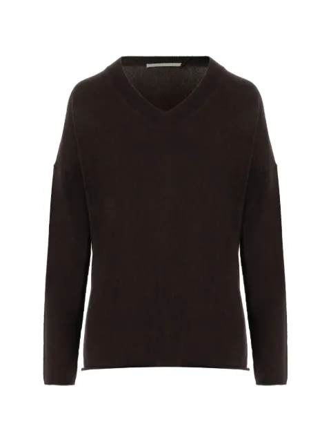 Allude V-neck long-sleeve sweater