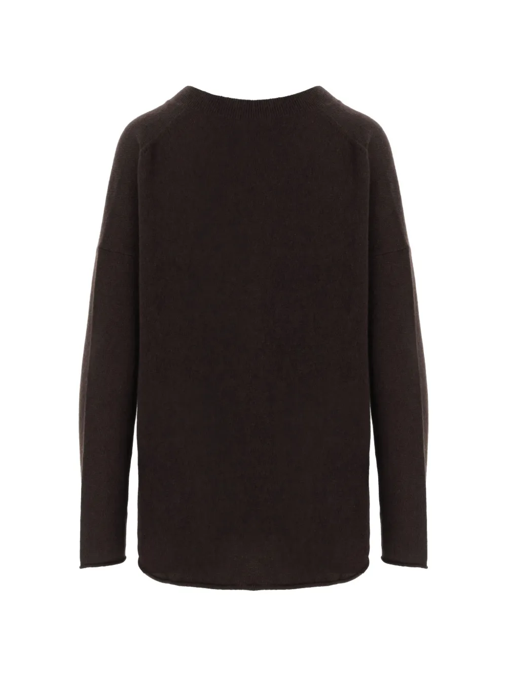 Allude Trui met V-hals en lange mouwen Bruin