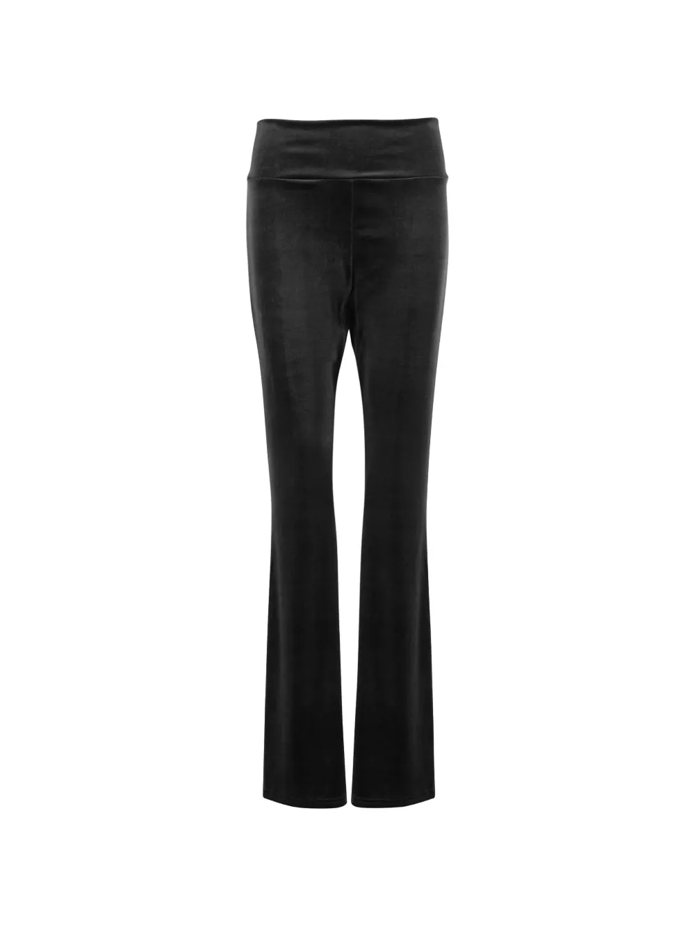 DON'T @ ME velvet-effect flared trousers