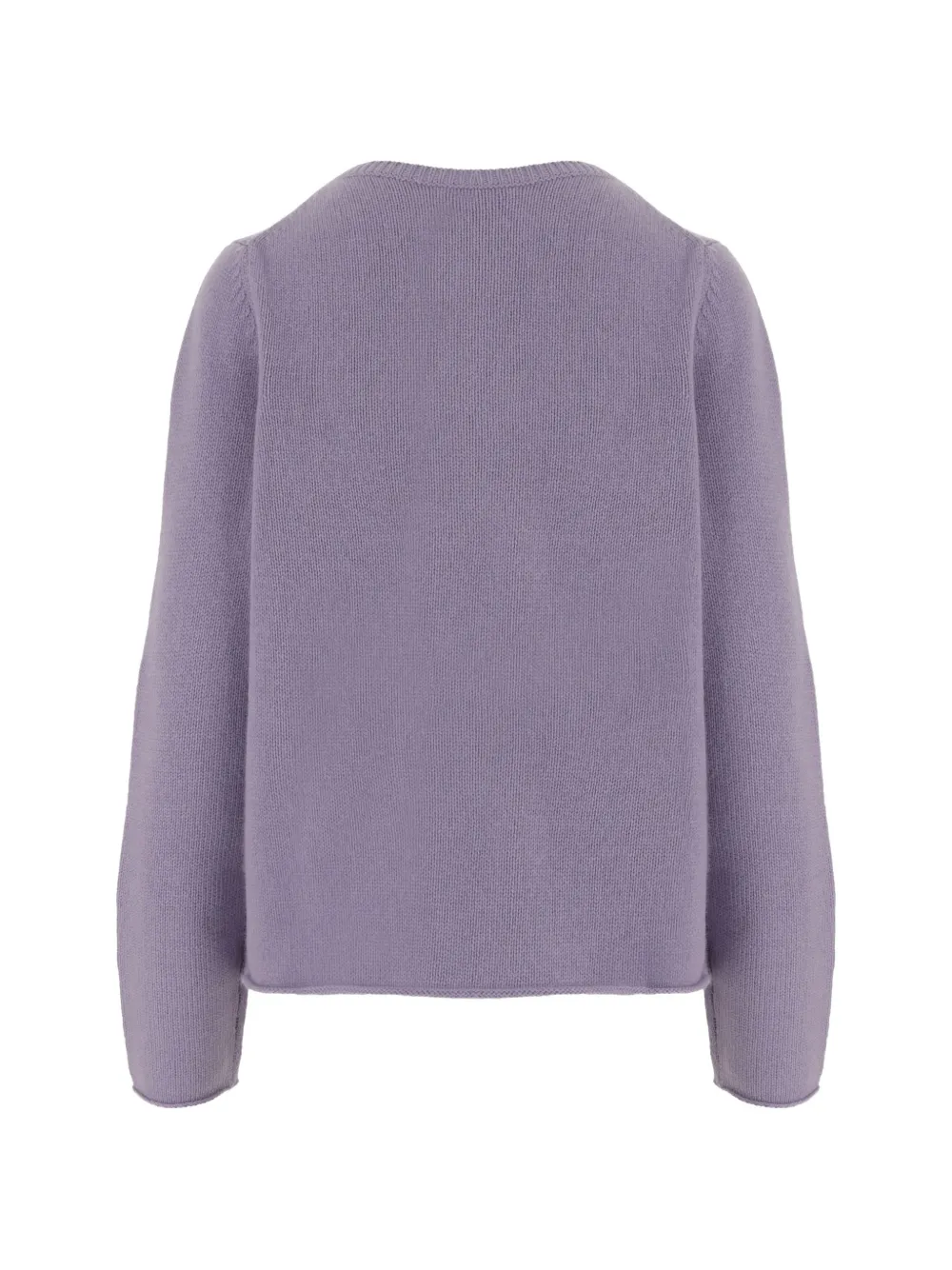 Allude Trui met ronde hals en lange mouwen Paars