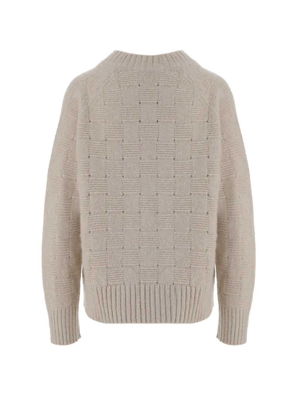Allude Geweven trui met ronde hals Beige