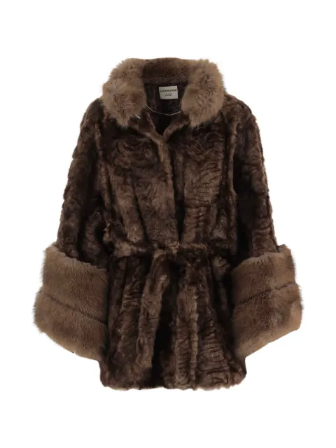 UNCOMMON faux-fur belted jacket