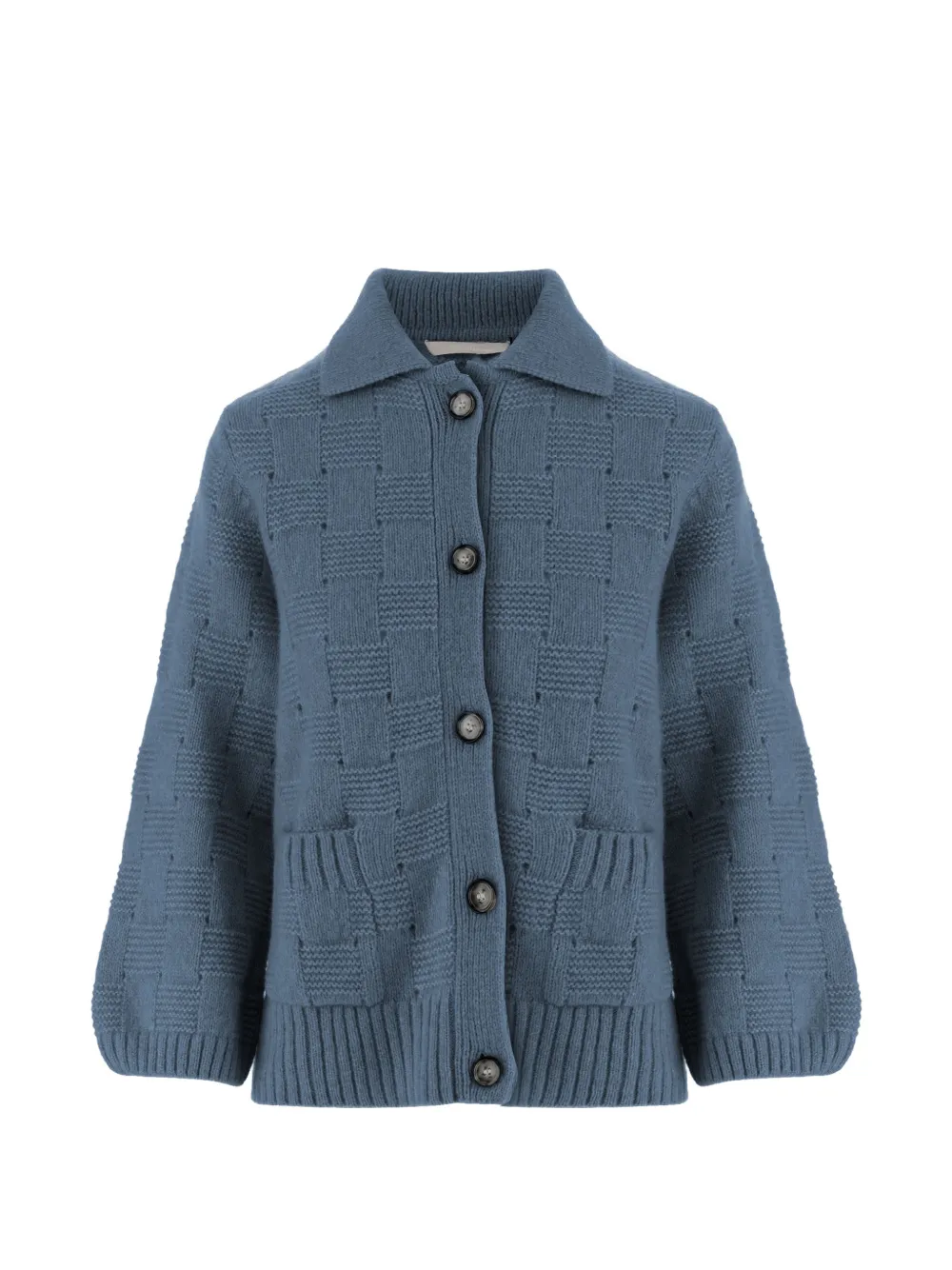 Allude basket-weave knitted cardigan - Blau
