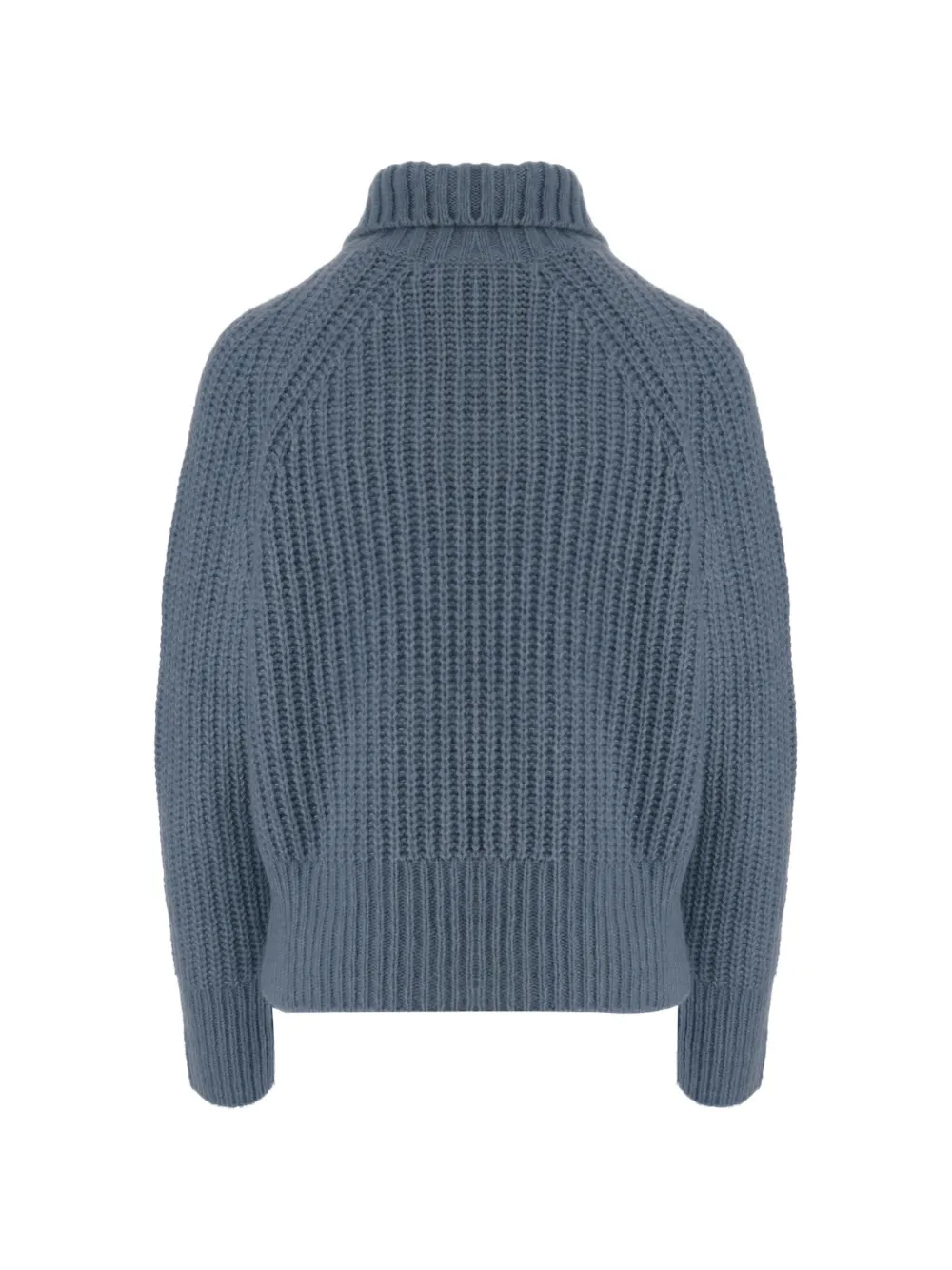 Allude Ribgebreide trui met kwart rits Blauw
