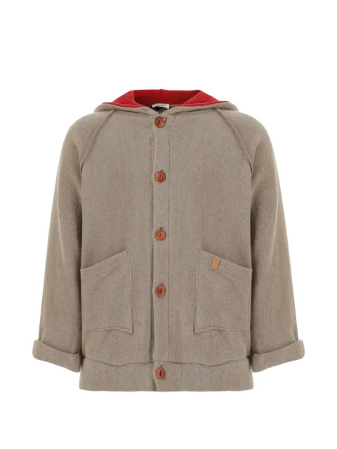 1+ In The Family button-up hooded cardigan