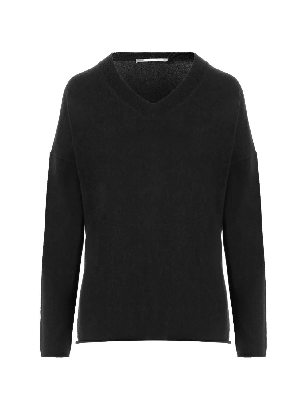 Allude V-neck long-sleeve sweater - Schwarz