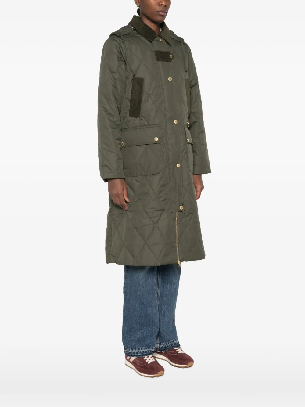 Barbour Gewatteerde jas Groen