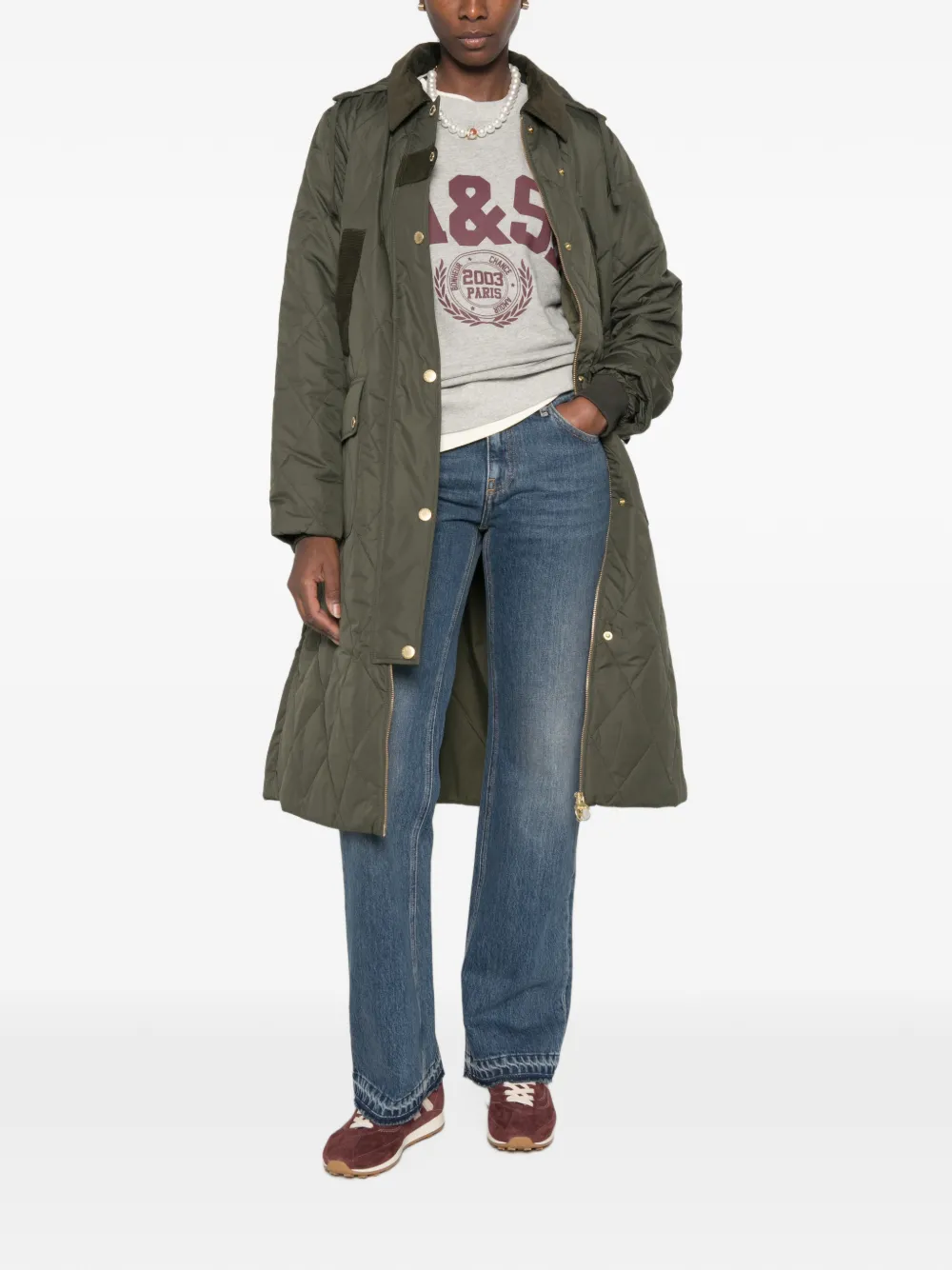 Barbour Gewatteerde jas Groen
