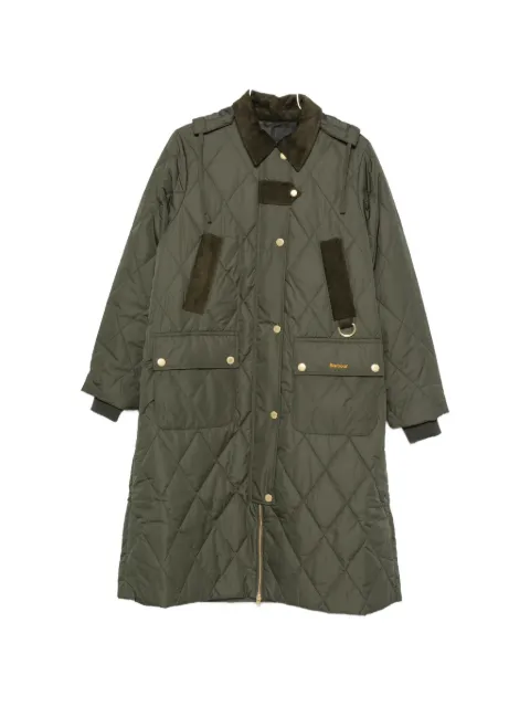 Barbour diamond-quilted hooded coat