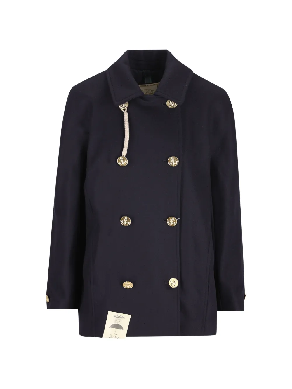 Camplin double-breasted anchor-button coat - Blau