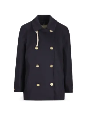 Woolrich ダブルトレンチコート | ブルー | FARFETCH JP