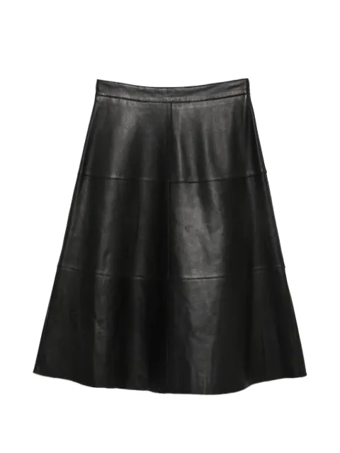 P.A.R.O.S.H. leather midi skirt