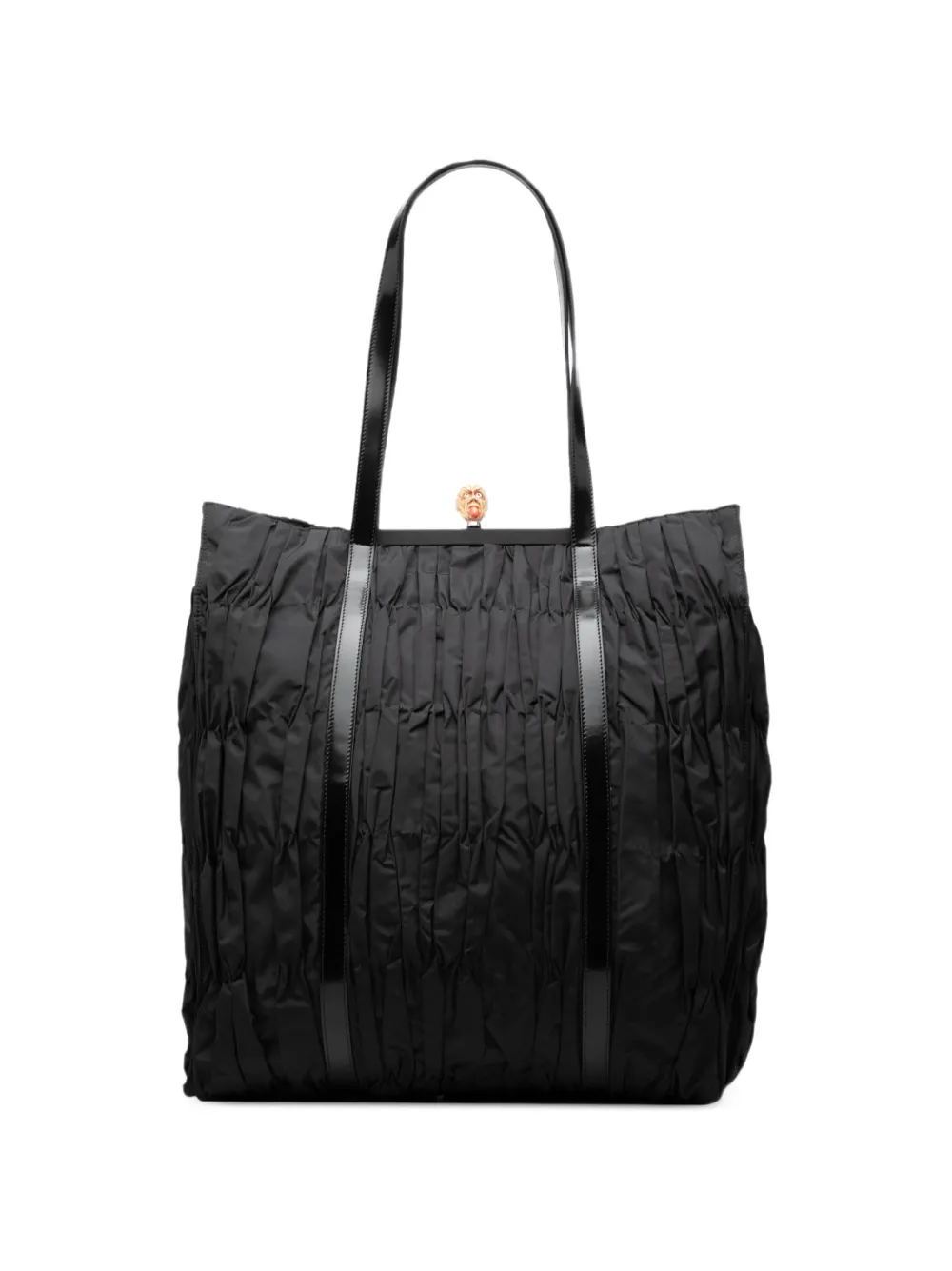 Prada Pre-Owned Borsa tote in Re-Nylon con finiture in pelle 2010-2026 - Nero