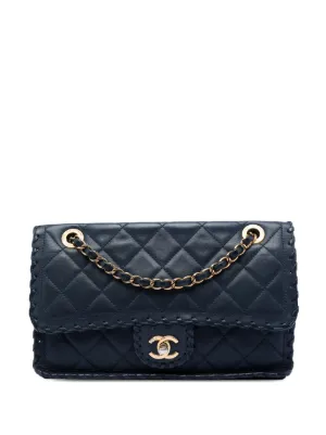 CHANEL Pre-Owned 19 Flap Bag Quilted Canvas Large Shoulder Bag