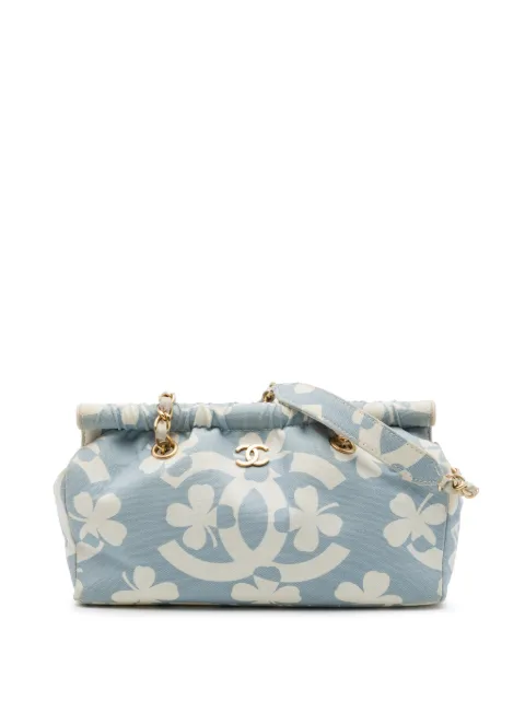 CHANEL Pre-Owned 2004-2005 CC Clover Schultertasche aus Canvas mit Print