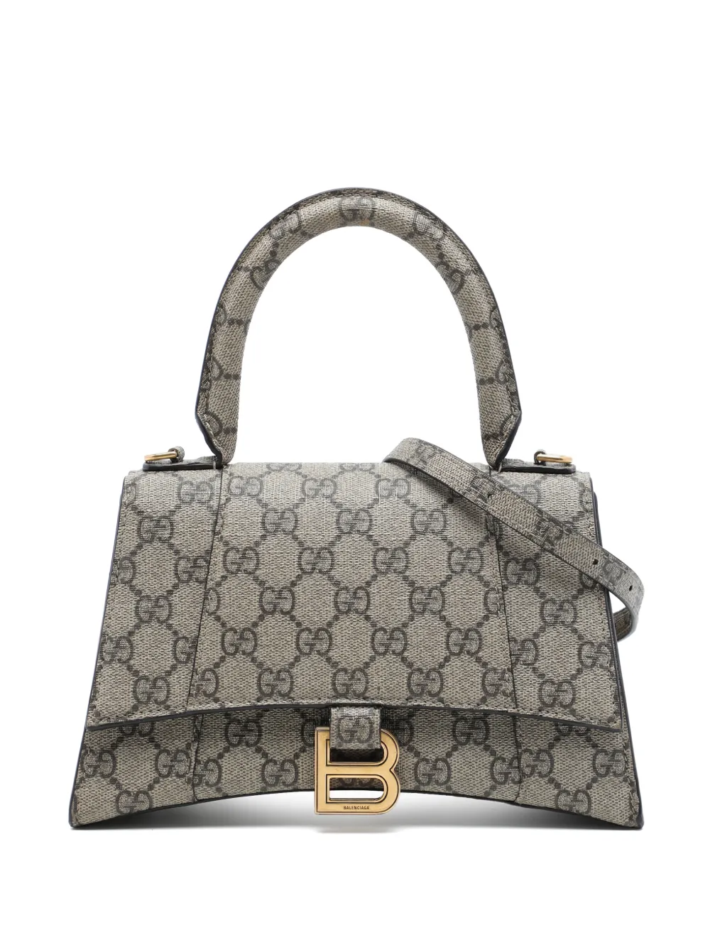 Gucci Pre-Owned 2016-2026 Small The Hacker Project GG Supreme Hourglass satchel - Nude