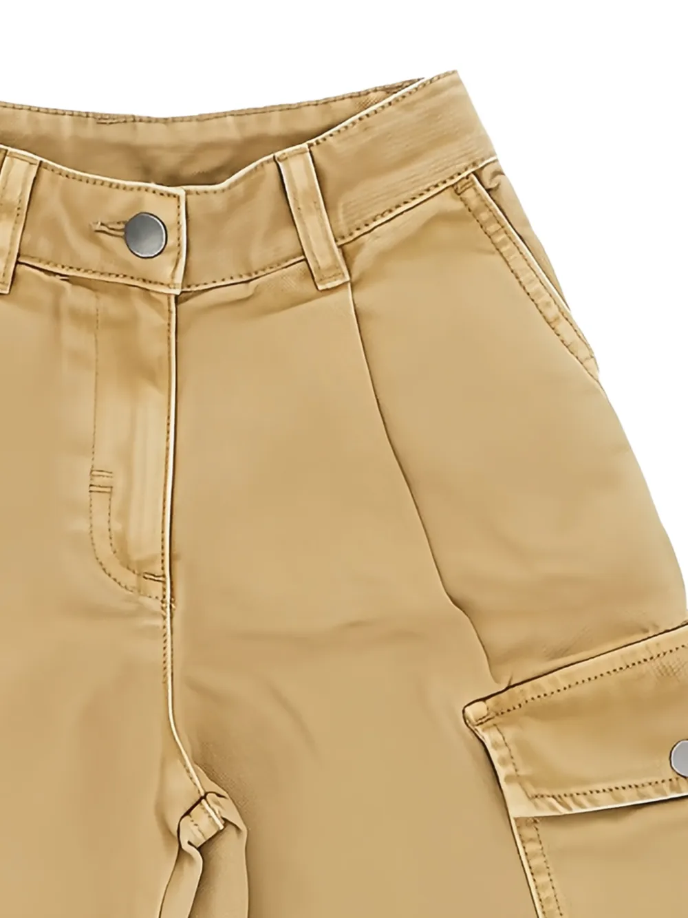 Stella McCartney Kids Geplooide cargo broek Bruin