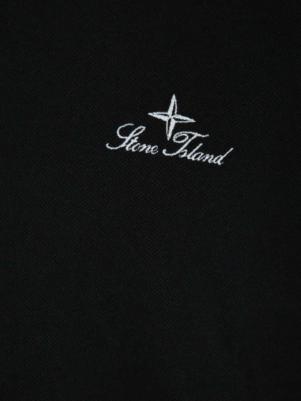 Stone Island 50 2 piqué poloshirt van biologisch katoen Zwart