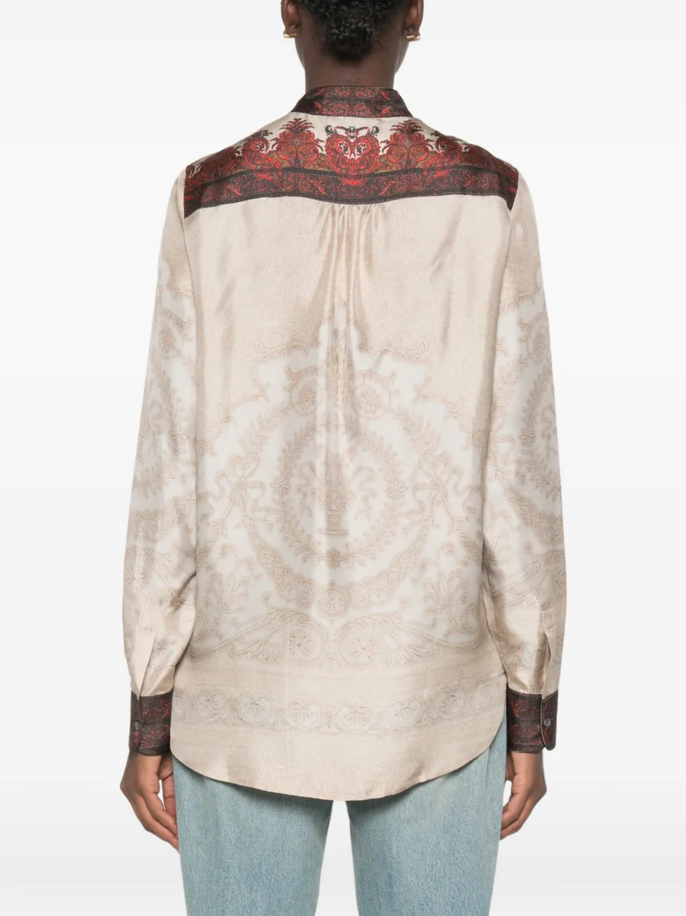 Pierre-Louis Mascia blouse met paisley-print Beige