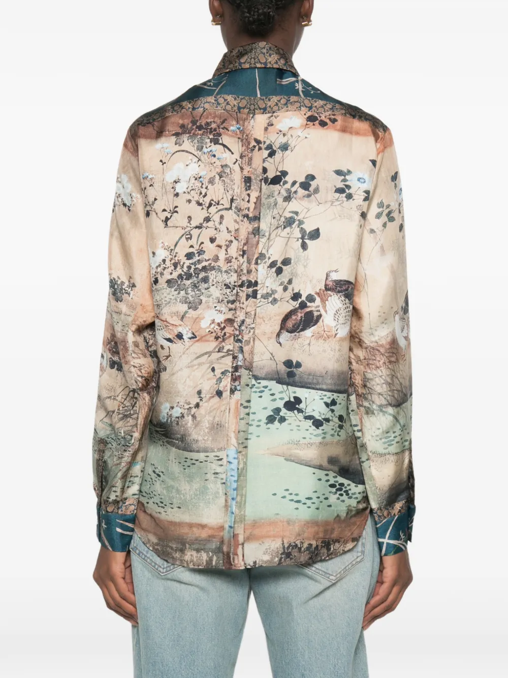 Pierre-Louis Mascia blouse met print Beige