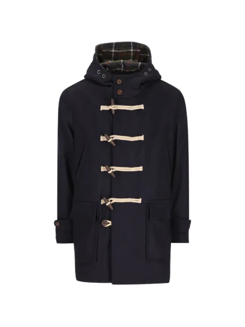 Camplin toggle-fastening hooded coat