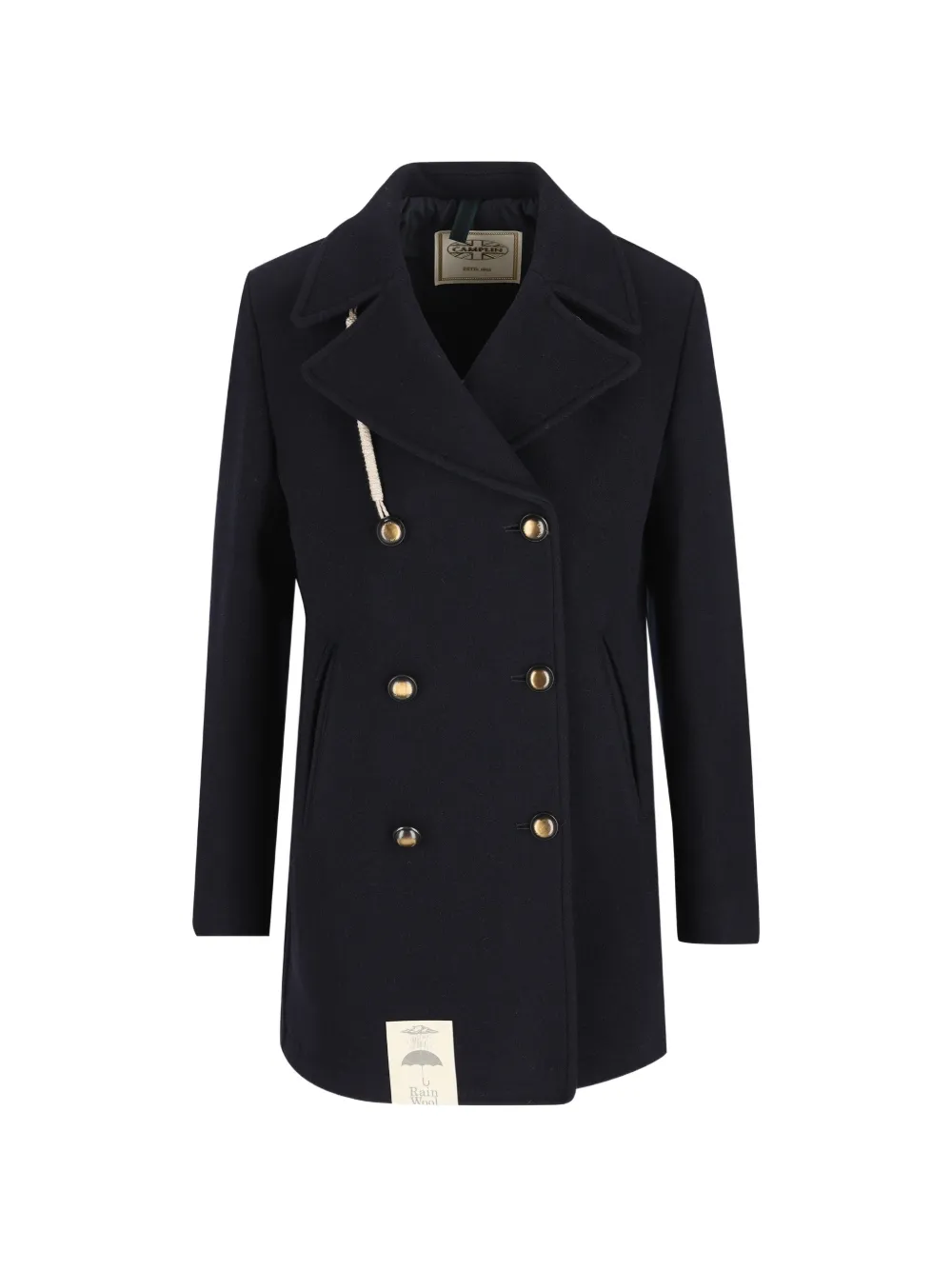 Camplin double-breasted buttoned coat - Blau