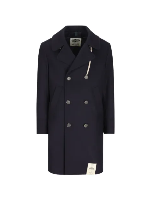 Camplin double-breasted logo-button coat