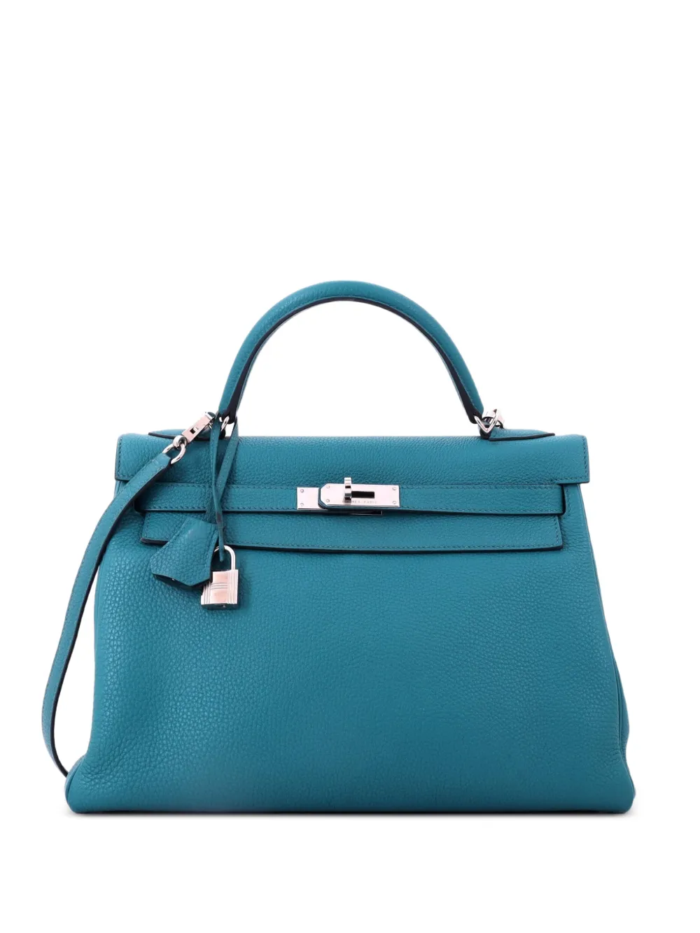 Hermès Pre-Owned Kelly Handbag Blue Togo with Palladium Hardware 32 satchel - Blau