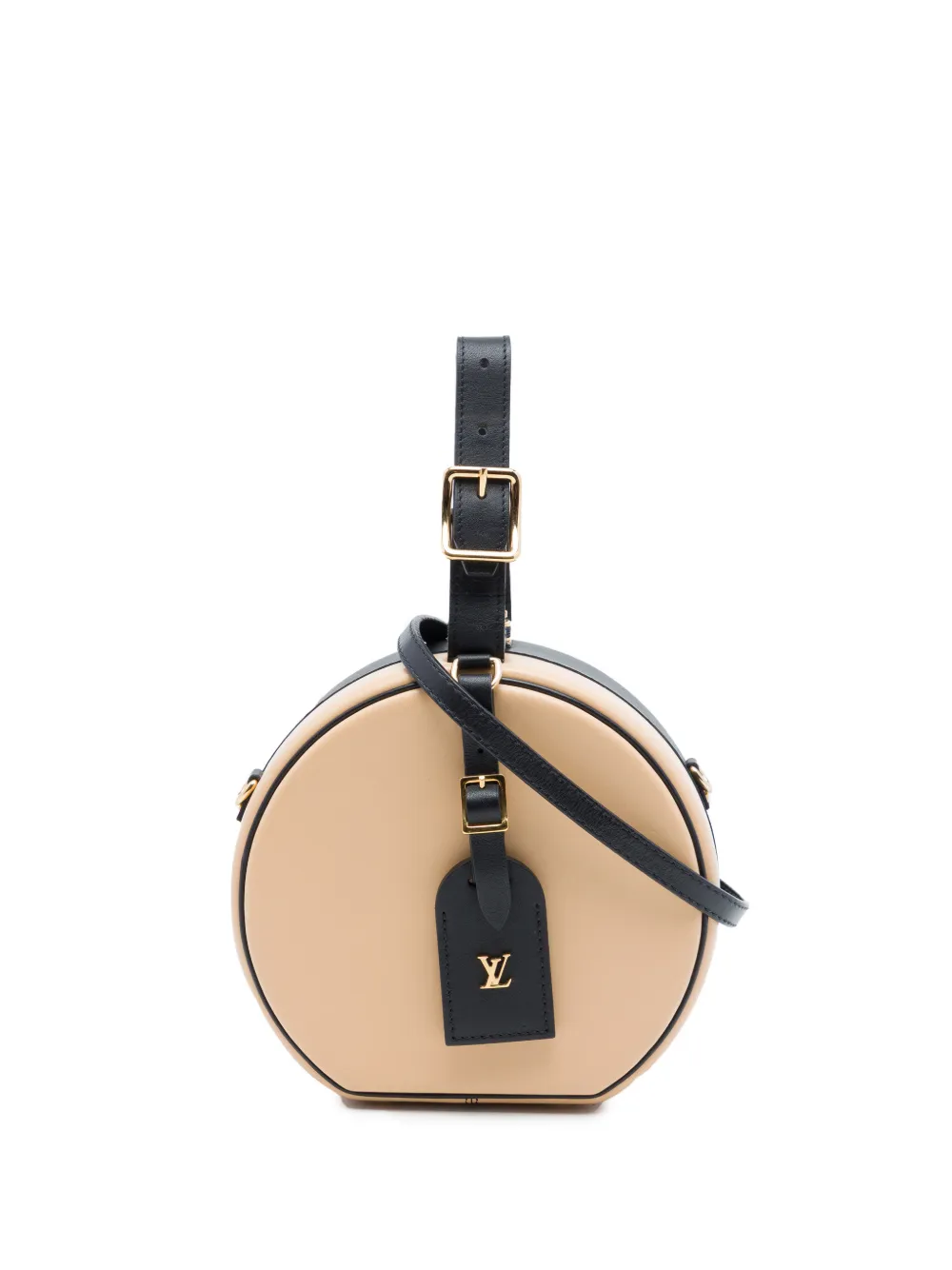 Louis Vuitton Pre-Owned sac à main Petite Boîte Chapeau bicolore en cuir de veau (2018) - Noir