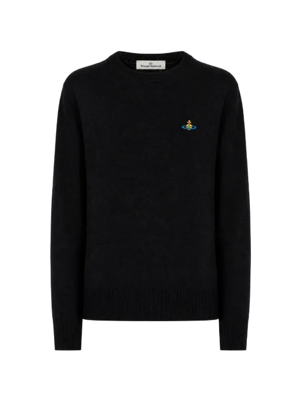 Vivienne Westwood Orb-embroidered Sweater in Black