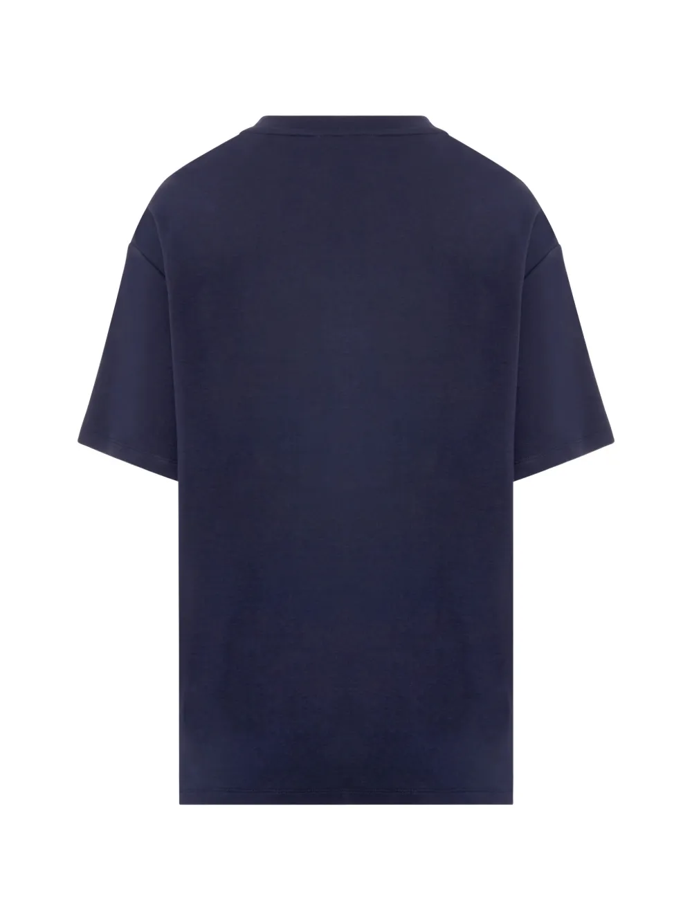 FRACOMINA Verfraaid T-shirt met logopatch Blauw