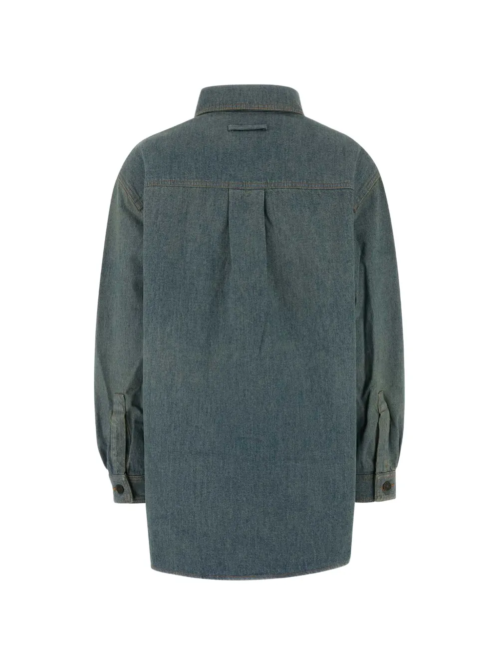 Jean Paul Gaultier graphic-print denim shirt Blauw
