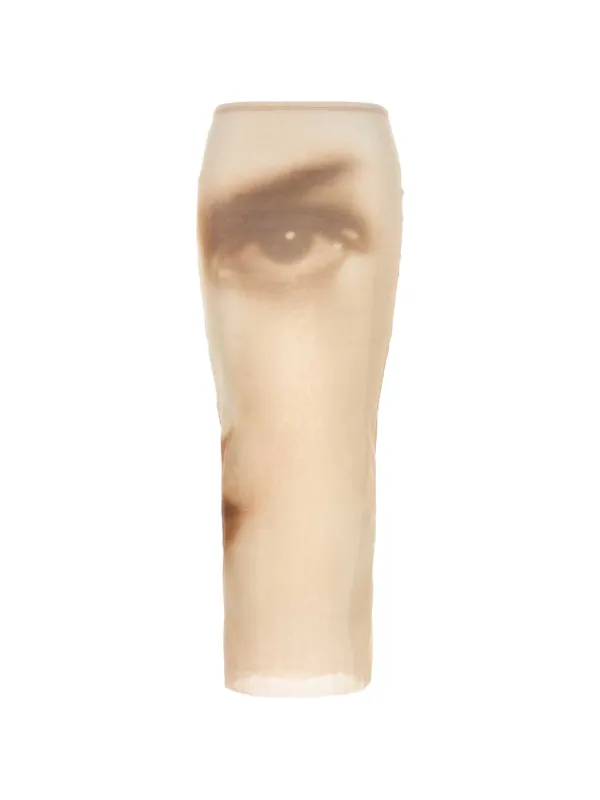Jean Paul Gaultier The Long Face Skirt in Neutrals