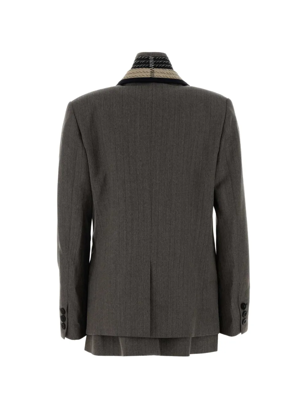 sacai Jack met visgraatpatroon Bruin