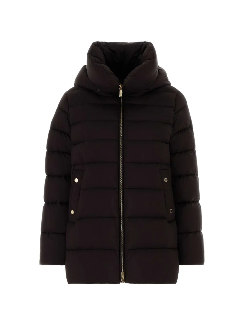 Moorer Natalia quilted hooded jacket - Braun