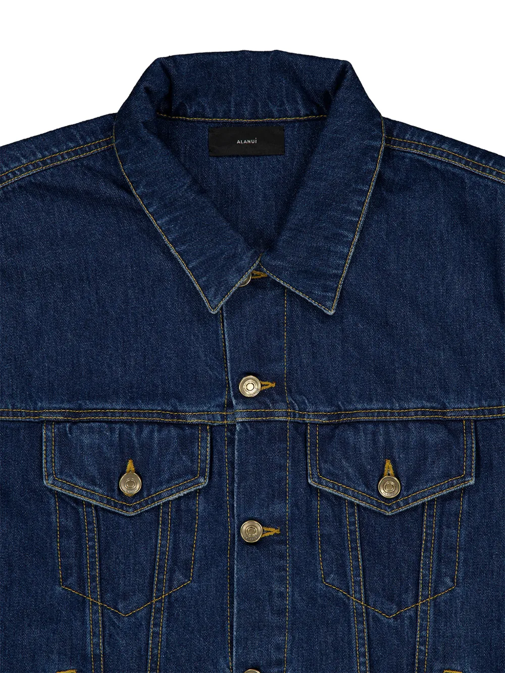 Alanui Hawaii denim jack met borduurwerk Blauw