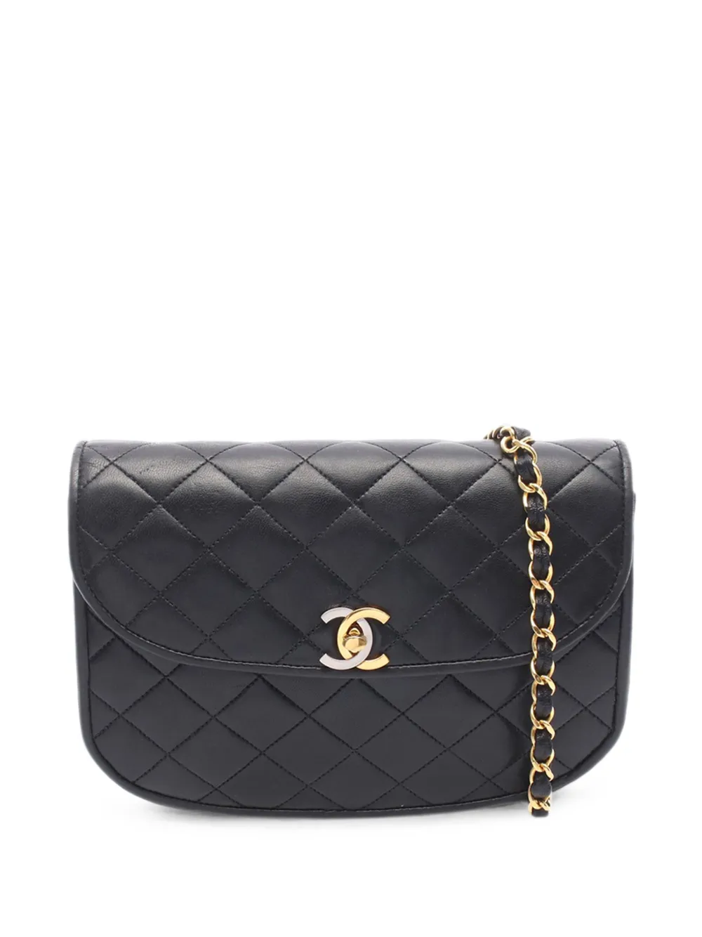 CHANEL Pre-Owned 1984-1986 CC Turnlock Timeless Flap crossbody bag - Schwarz