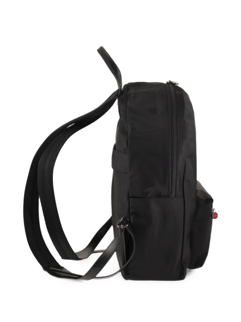 Kiton leather-trimmed zip-fastening backpack Zwart