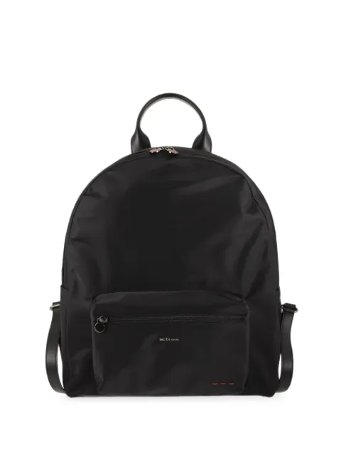 Kiton leather-trimmed zip-fastening backpack