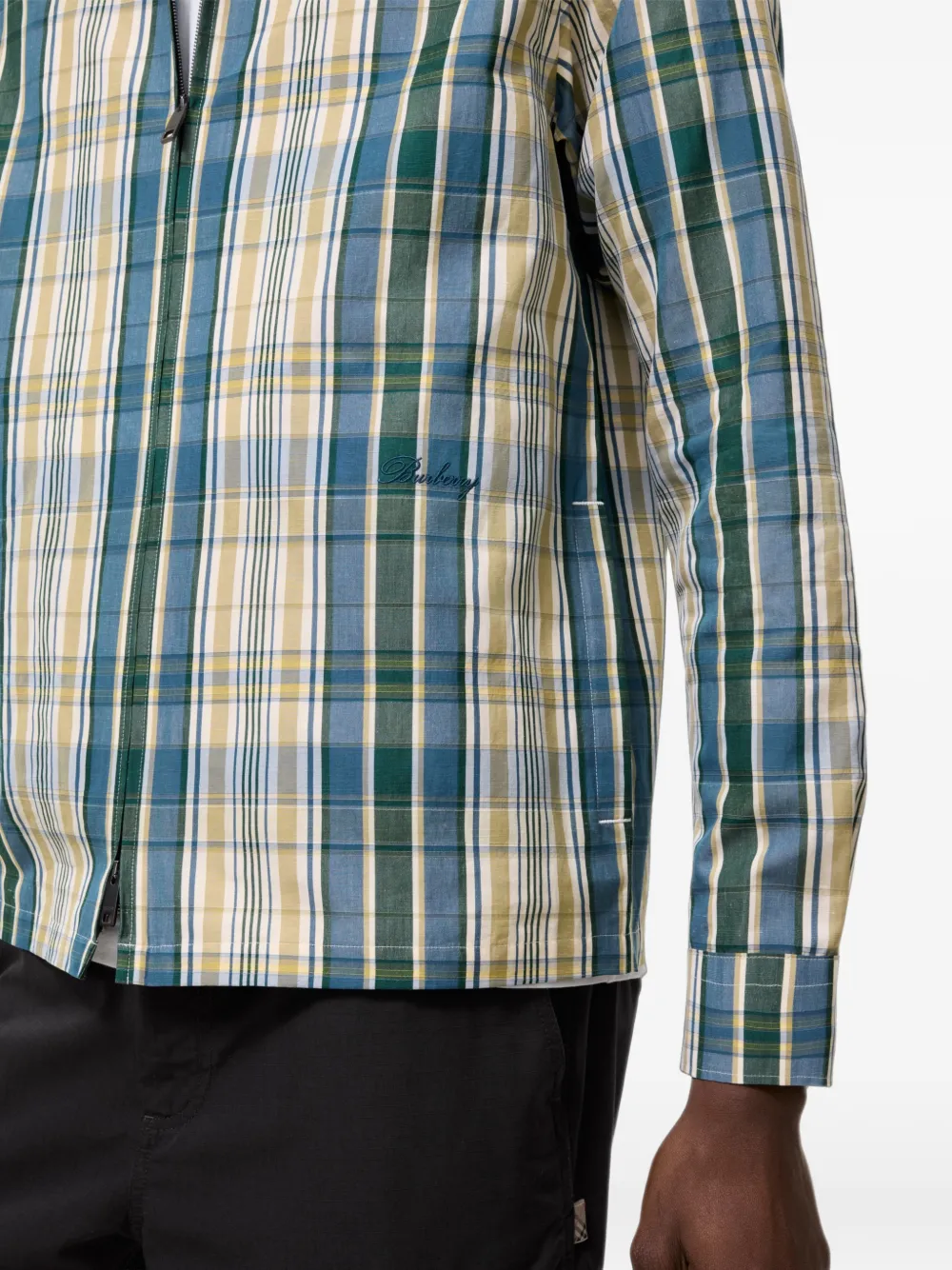 Burberry Check linnen katoenen shirtjack Beige