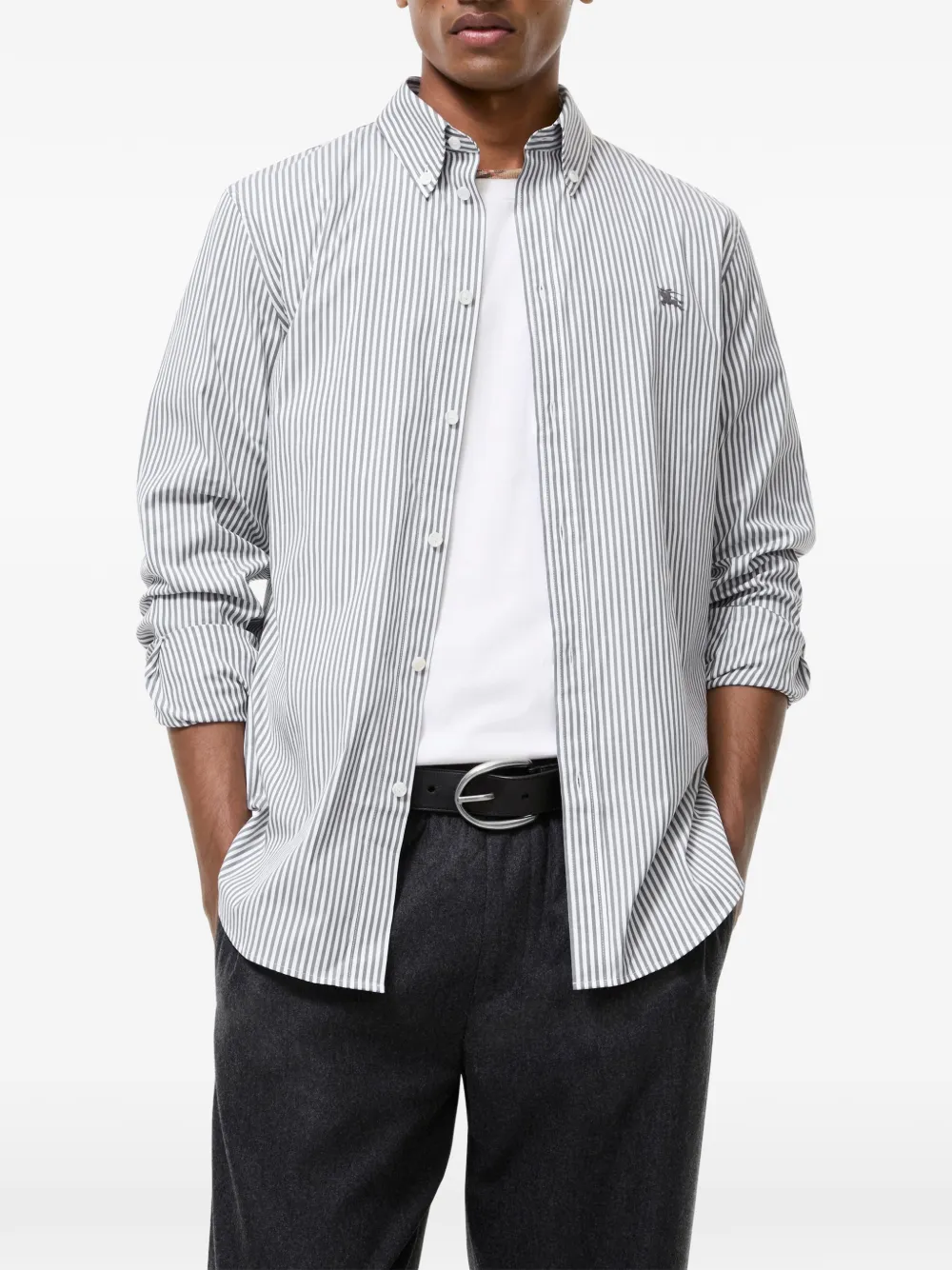 Burberry Classic-fit stretch katoenen overhemd Wit