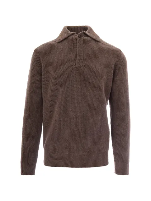 Ballantyne fisherman-rib wool sweater