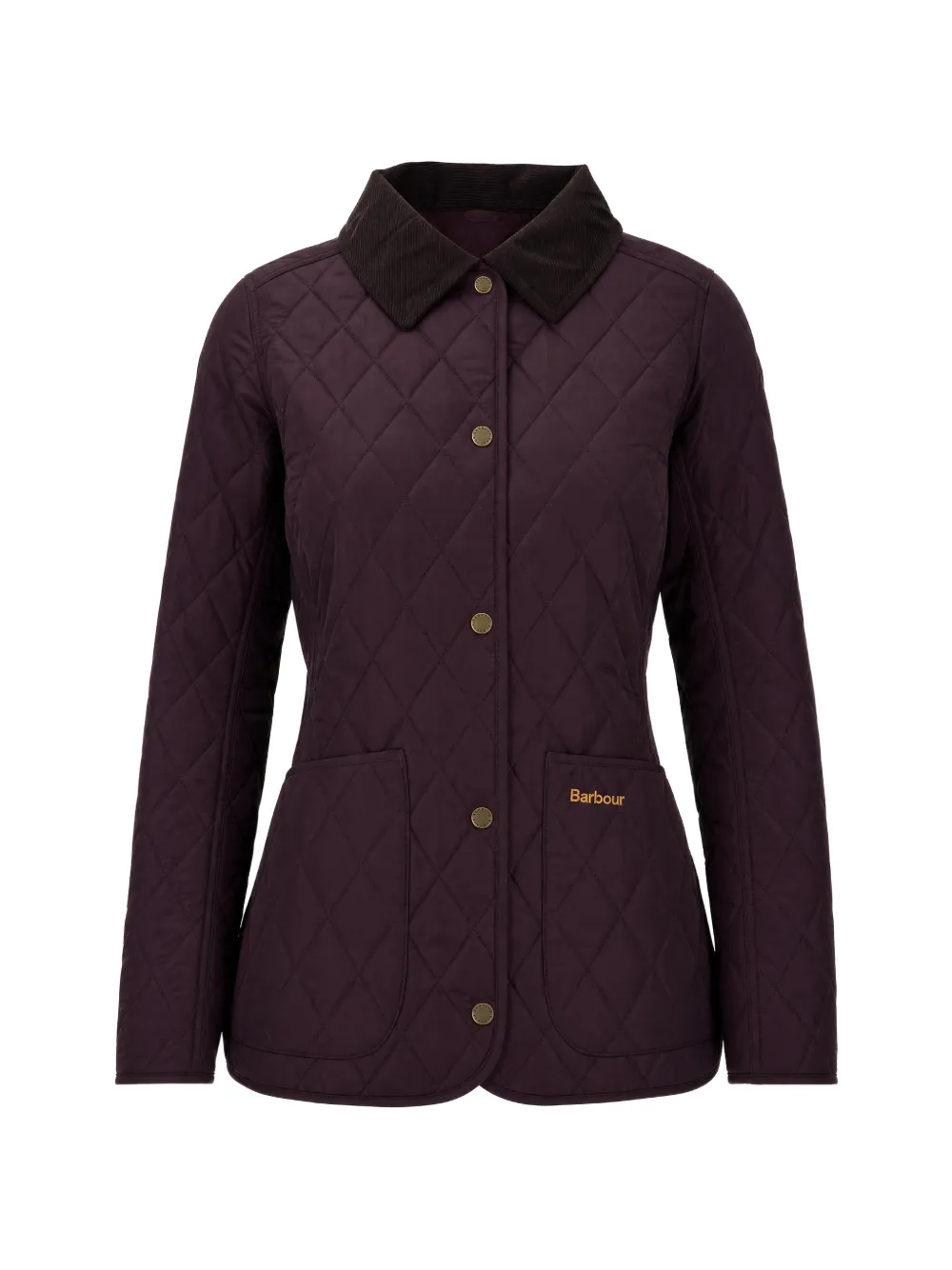 Barbour Annandale quilted corduroy-collar coat - Violett