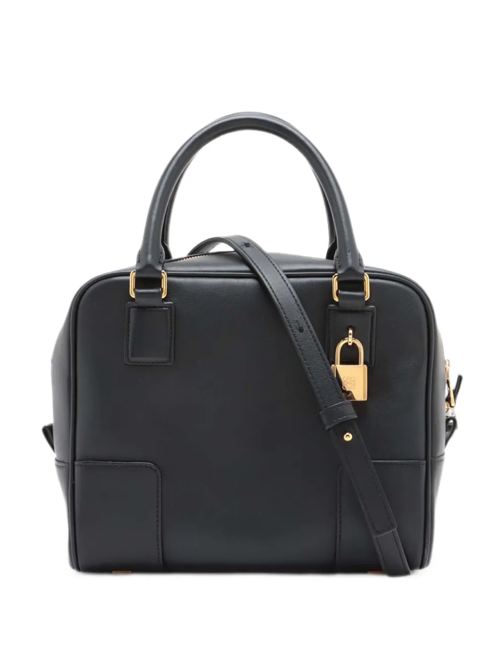 Loewe Pre-Owned 2000-2026 Leather Amazona Square 19 satchel - Schwarz