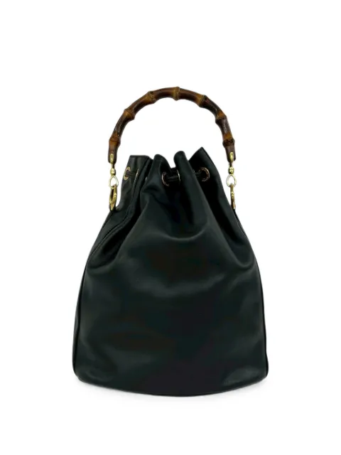Gucci Pre-Owned 20th Century Nylon Bamboo bucket bag