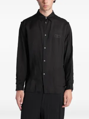 Comme Des Garçons Homme Plus Ruffled zip-detail Shirt | Black
