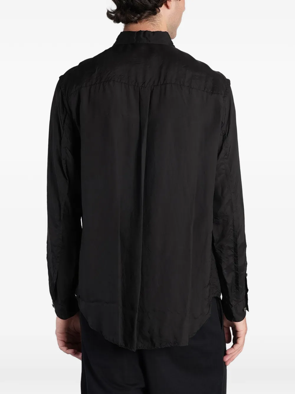 Undercover Overhemd met geborduurd logo Zwart