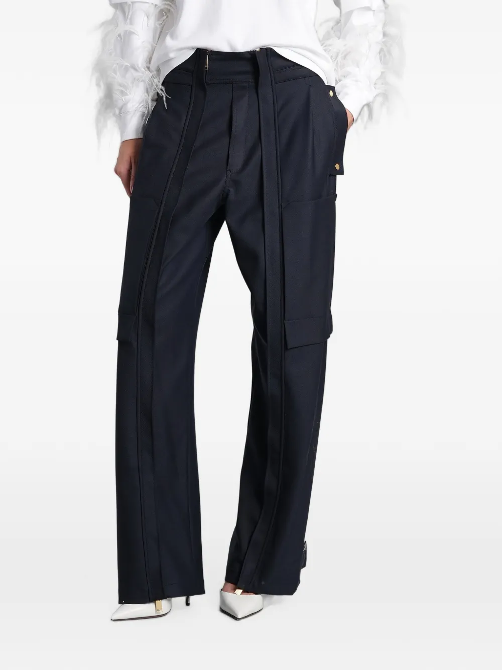 Darkpark Adriana Zip-fastening Cargo Pants In 블루