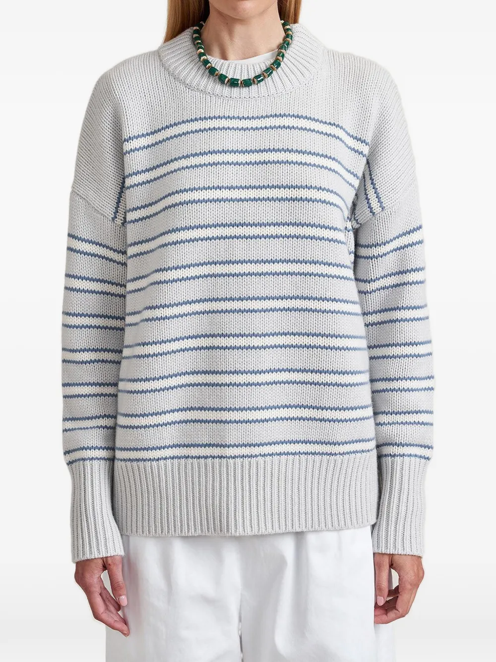 La Ligne Marin striped sweater - Grau