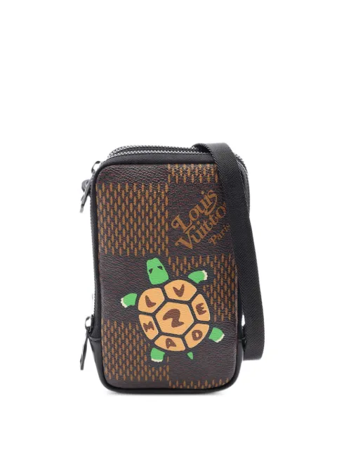 Louis Vuitton Pre-Owned 2010-2026 Nigo Giant Damier Ebene Tortoise Double crossbodytas